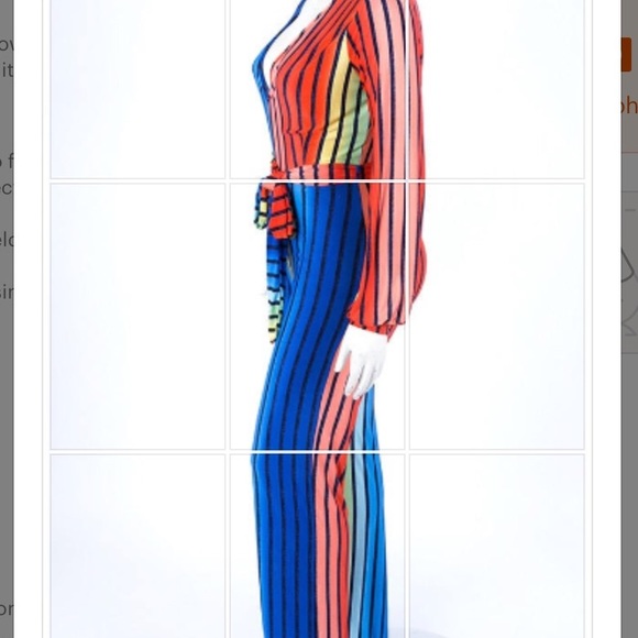 Plus Size , V-Neck Jumpsuit. - Picture 2 of 2